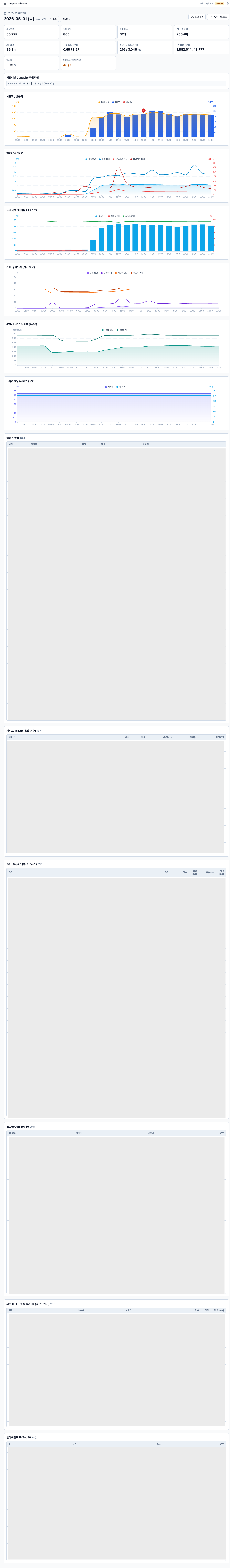 Report WhaTap 일일 상세